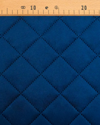 Velours Matelassé Ameublement Navy Vanya - Mercerine