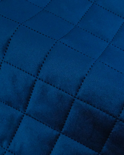 Velours Matelassé Ameublement Navy Vanya - Mercerine