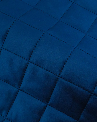 Velours Matelassé Ameublement Navy Vanya - Mercerine