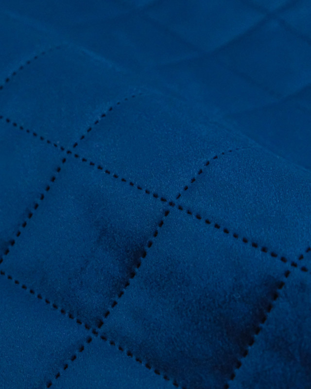 Velours Matelassé Ameublement Navy Vanya - Mercerine