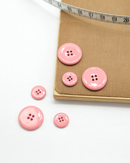 Bouton Rond Brillant Rose - Mercerine