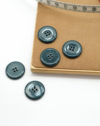 Bouton à coudre : vert brillant 4 trous - Mercerine