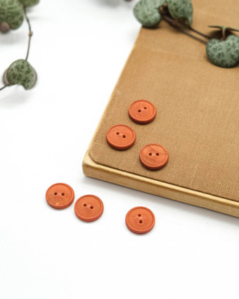 Bouton Bois Convexe - Rouge - Mercerine