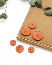 Bouton Bois Convexe - Rouge