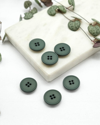 Bouton Haut à Rebord - Vert - Mercerine