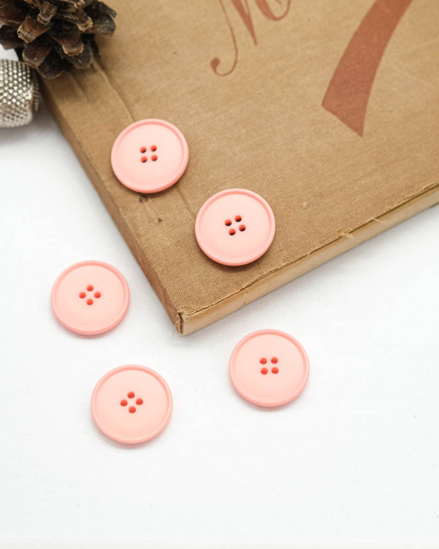 Bouton à coudre : rose mat 4 trous - Mercerine