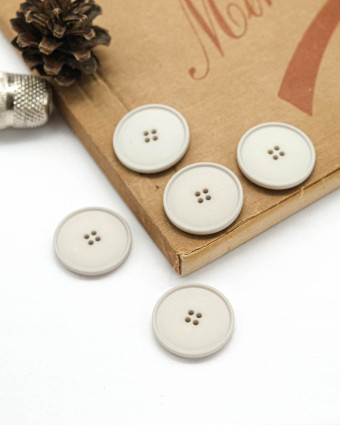 Bouton à coudre : gris mat 4 trous - Mercerine