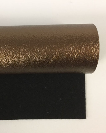 Tissu simili cuir cuivre au mètre - Mercerine