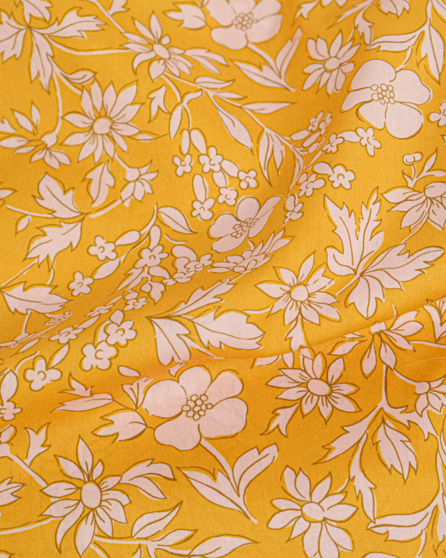 Tissu Liberty Fabrics@ Garden Melody - Callie Meadow Jaune - Mercerine