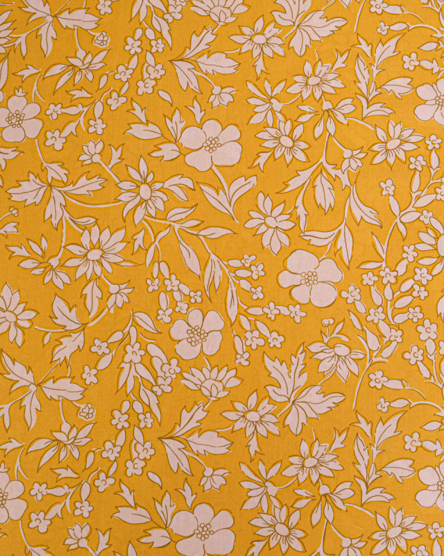 Tissu Liberty Fabrics@ Garden Melody - Callie Meadow Jaune - Mercerine