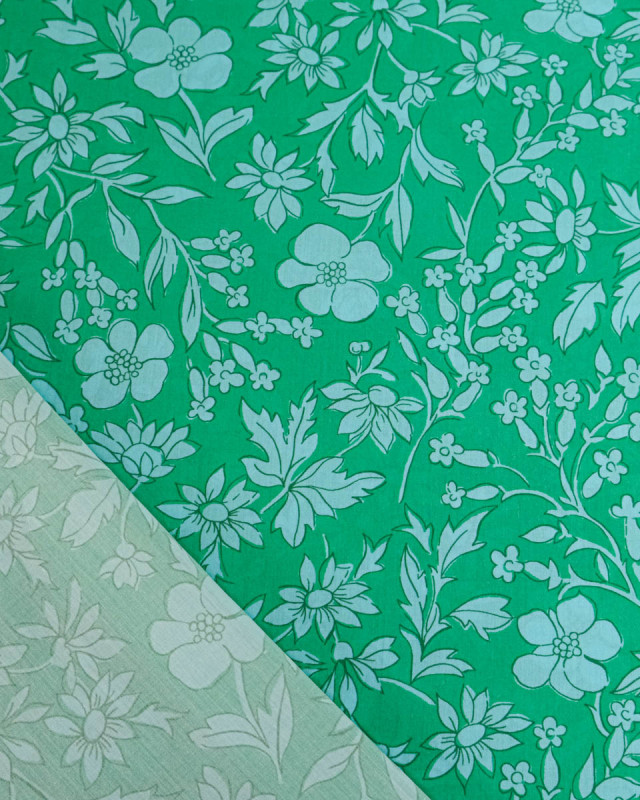 Tissu Liberty Fabrics@ Garden Melody - Callie Meadow Vert - Mercerine
