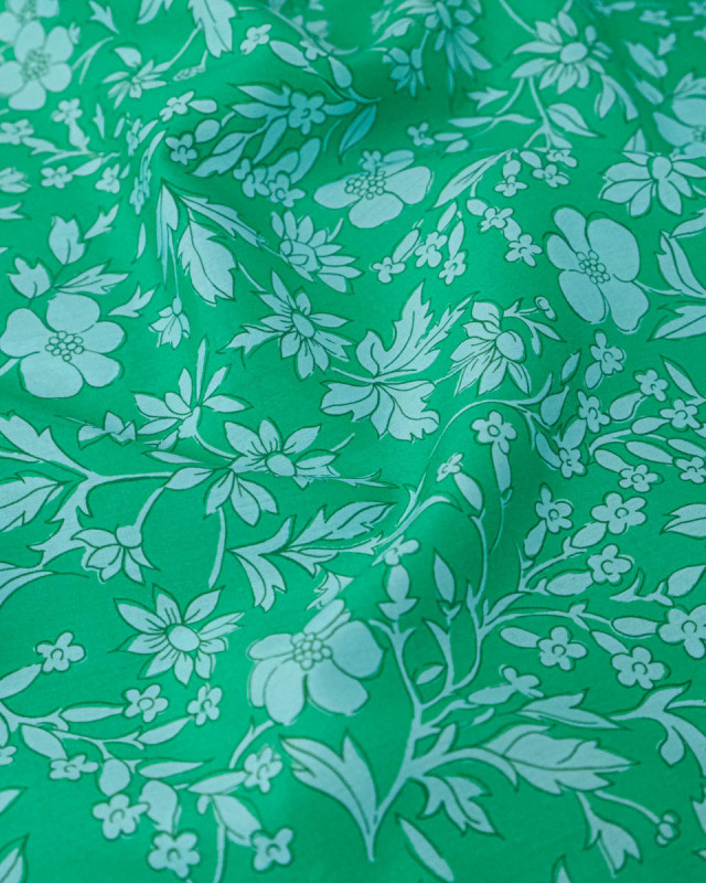 Tissu Liberty Fabrics@ Garden Melody - Callie Meadow Vert - Mercerine