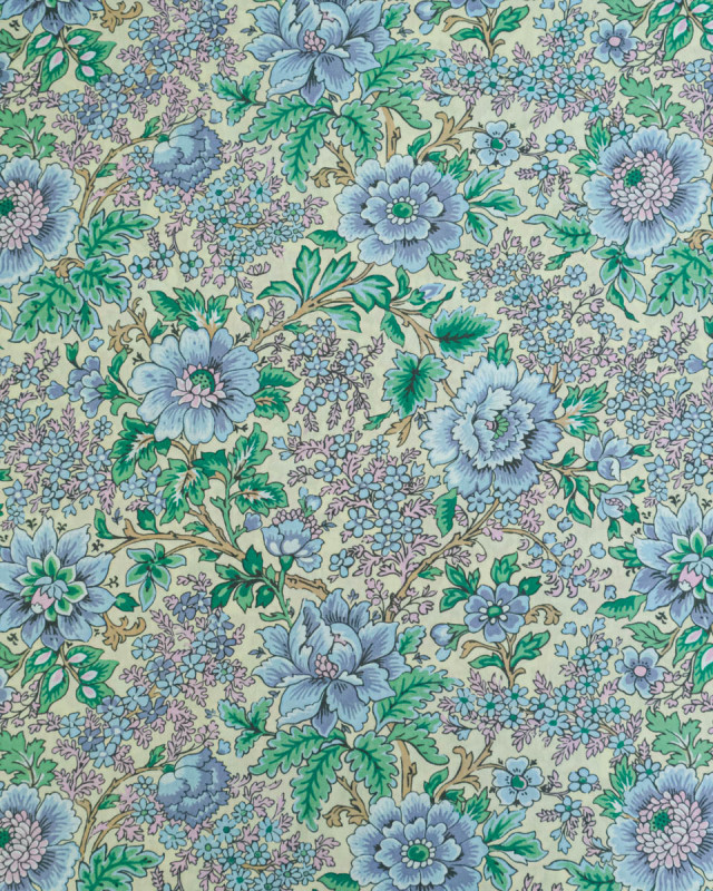 Tissu Liberty Fabrics@ Garden Melody - Vine Garden Bleu - Mercerine