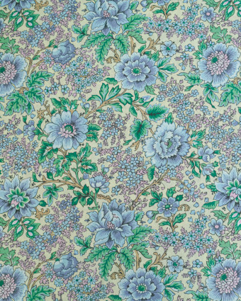 Tissu Liberty Fabrics@ Garden Melody - Vine Garden Bleu - Mercerine