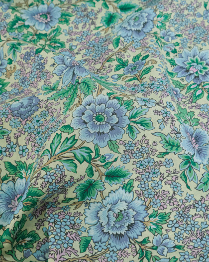 Tissu Liberty Fabrics@ Garden Melody - Vine Garden Bleu - Mercerine