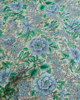 Tissu Liberty Fabrics@ Garden Melody - Vine Garden Bleu - Mercerine