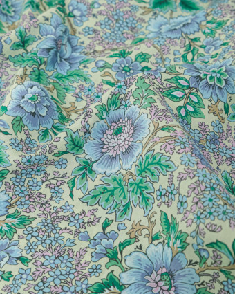 Tissu Liberty Fabrics@ Garden Melody - Vine Garden Bleu - Mercerine