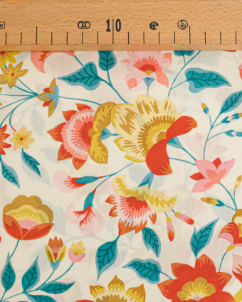 Tissu Liberty Fabrics@ Garden Melody - Carnival Corsage Jaune - Mercerine