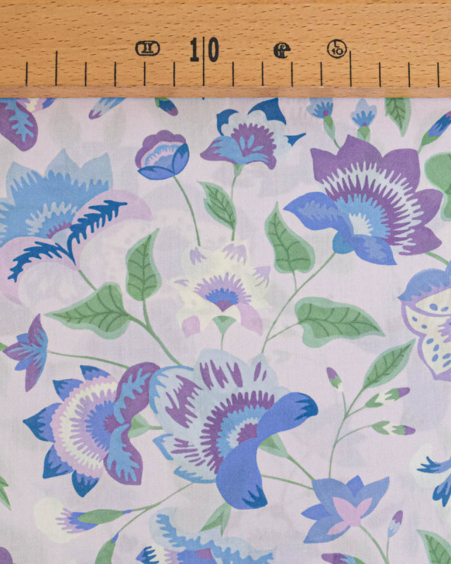 Tissu Liberty Fabrics@ Garden Melody - Carnival Corsage Mauve - Mercerine