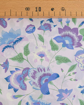 Tissu Liberty Fabrics@ Garden Melody - Carnival Corsage Mauve - Mercerine