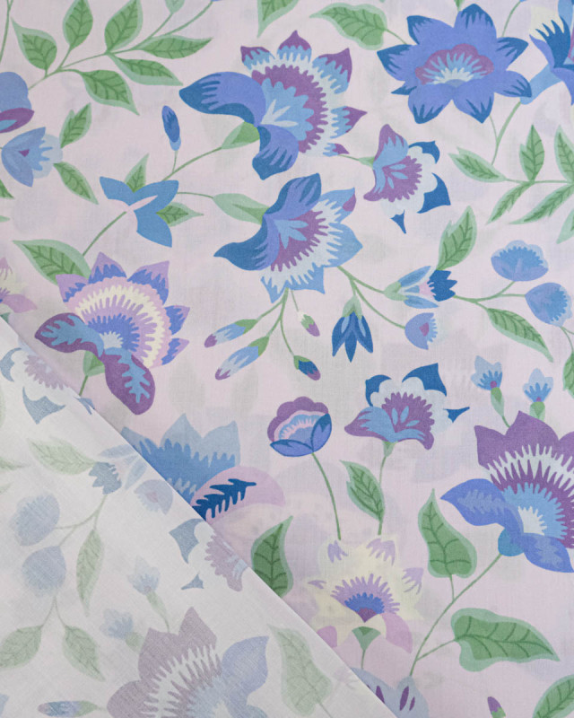 Tissu Liberty Fabrics@ Garden Melody - Carnival Corsage Mauve - Mercerine