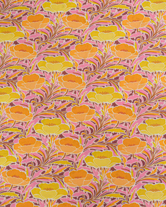Tissu Liberty Fabrics@ Garden Melody - Poppy Canopy Jaune - Mercerine