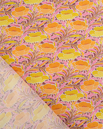Tissu Liberty Fabrics@ Garden Melody - Poppy Canopy Jaune - Mercerine