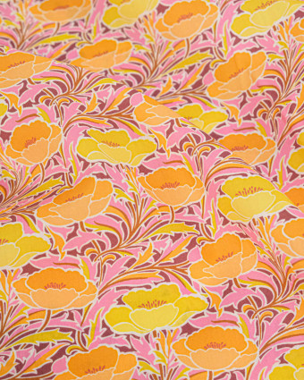 Tissu Liberty Fabrics@ Garden Melody - Poppy Canopy Jaune - Mercerine