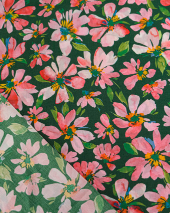 Tissu Liberty Fabrics@ Garden Melody - Watercolour Petals Rose - Mercerine