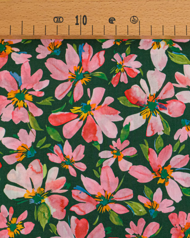 Tissu Liberty Fabrics@ Garden Melody - Watercolour Petals Rose - Mercerine