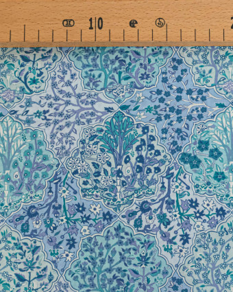 Tissu Liberty Fabrics@ Garden Melody - Aspley Tile Bleu - Mercerine