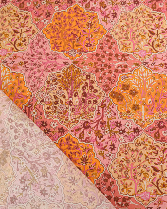 Tissu Liberty Fabrics@ Garden Melody - Aspley Tile Orange - Mercerine