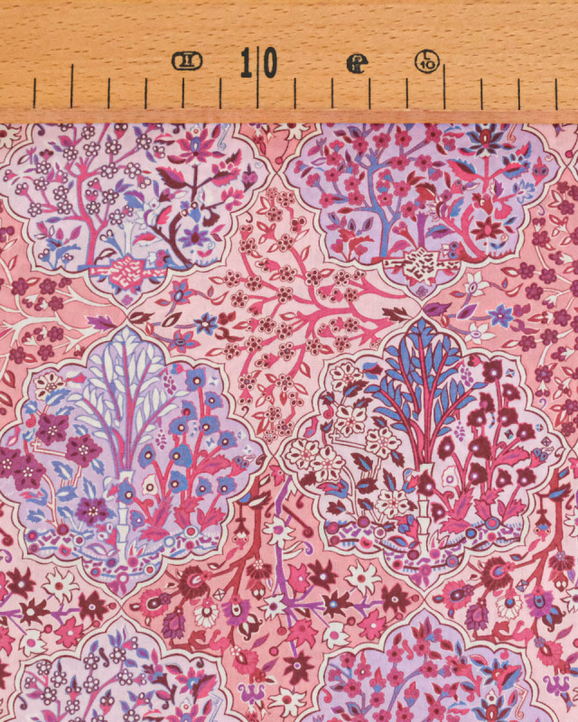 Tissu Liberty Fabrics@ Garden Melody - Aspley Tile Rose - Mercerine