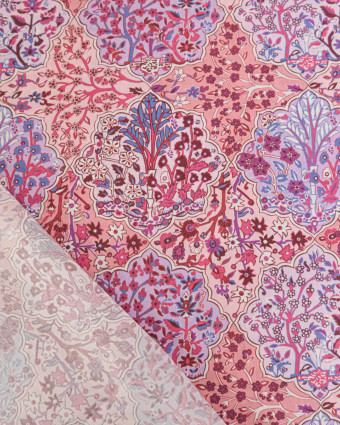 Tissu Liberty Fabrics@ Garden Melody - Aspley Tile Rose - Mercerine