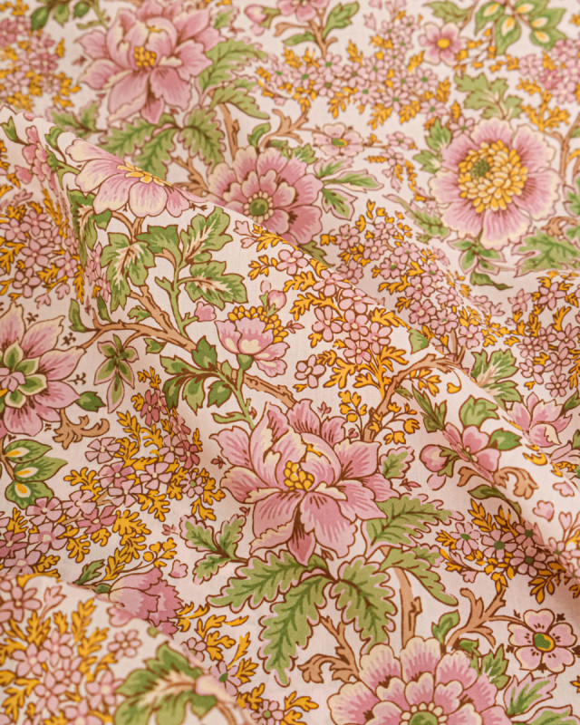 Tissu Liberty Fabrics@ Garden Melody - Vine Garden Rose - Mercerine