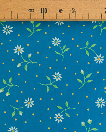 Tissu Liberty Fabrics@ Garden Melody - Bryony Daisy Sarcelle - Mercerine