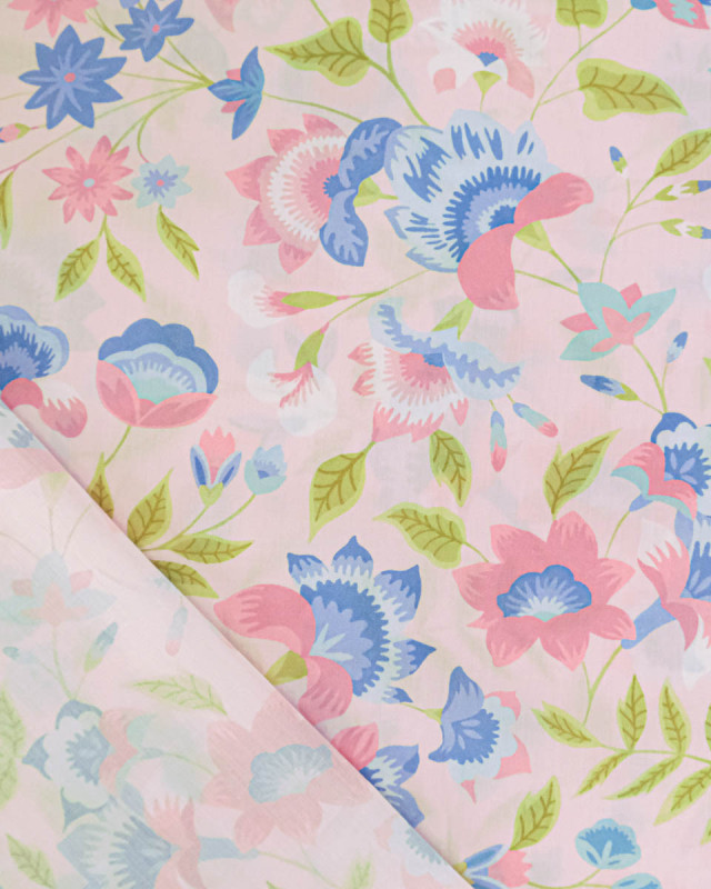 Tissu Liberty Fabrics@ Garden Melody - Carnival Corsage Rose - Mercerine