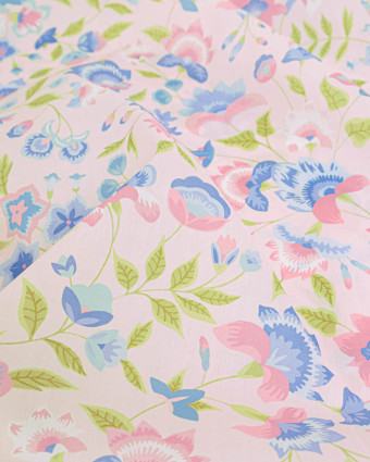 Tissu Liberty Fabrics@ Garden Melody - Carnival Corsage Rose - Mercerine