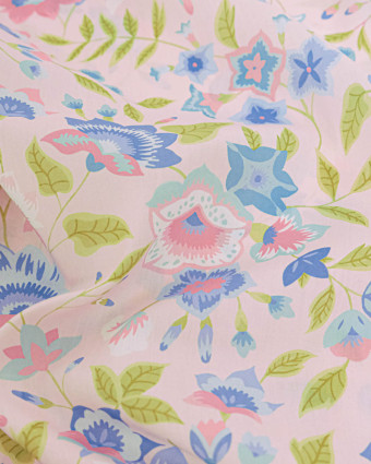 Tissu Liberty Fabrics@ Garden Melody - Carnival Corsage Rose - Mercerine