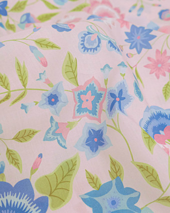 Tissu Liberty Fabrics@ Garden Melody - Carnival Corsage Rose - Mercerine