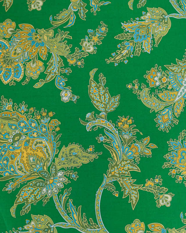 Tissu Liberty Fabrics@ Garden Melody - Kirkwall Paisley Vert - Mercerine