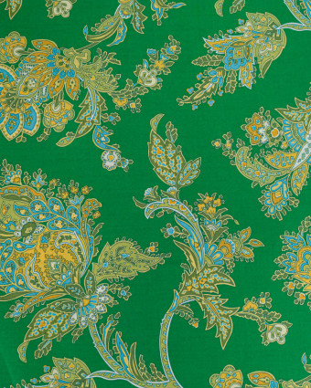Tissu Liberty Fabrics@ Garden Melody - Kirkwall Paisley Vert - Mercerine