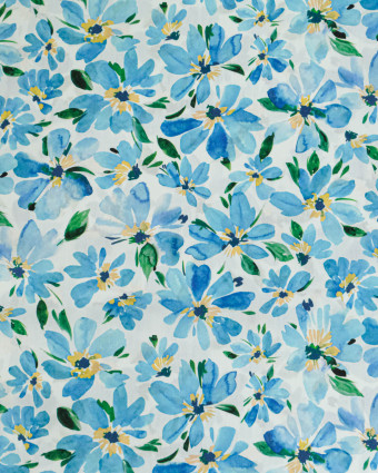 Tissu Liberty Fabrics@ Garden Melody - Watercolour Petals Bleu - Mercerine