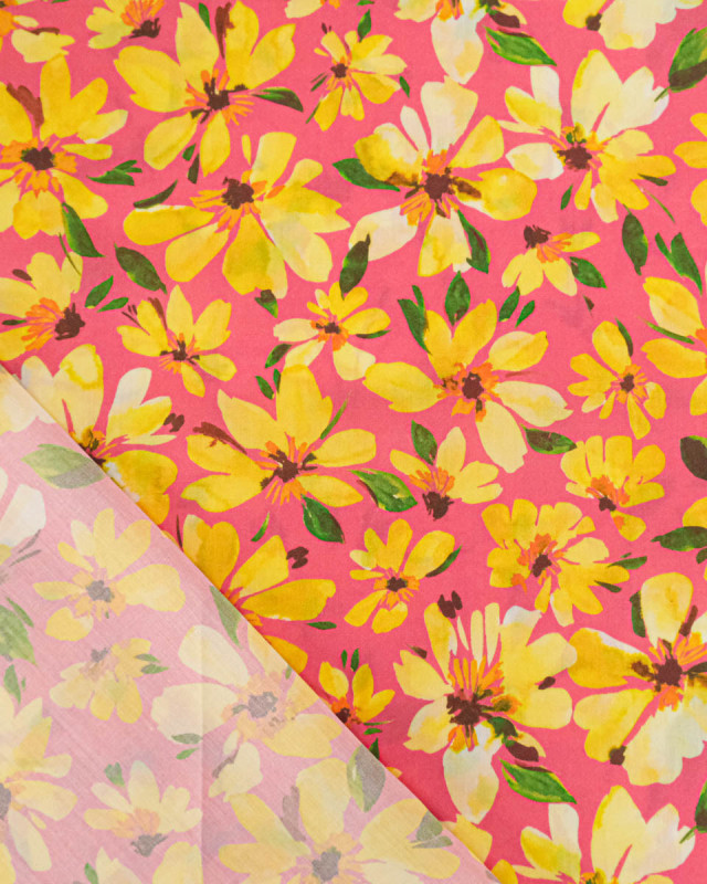 Tissu Liberty Fabrics@ Garden Melody - Watercolour Petals Jaune - Mercerine