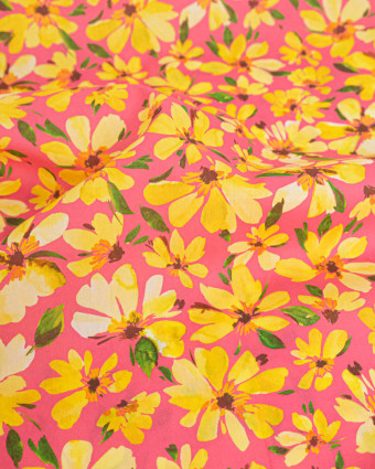 Tissu Liberty Fabrics@ Garden Melody - Watercolour Petals Jaune - Mercerine