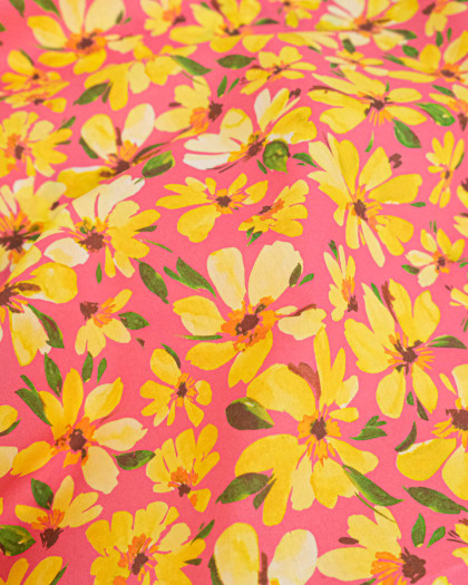 Tissu Liberty Fabrics@ Garden Melody - Watercolour Petals Rose - Mercerine