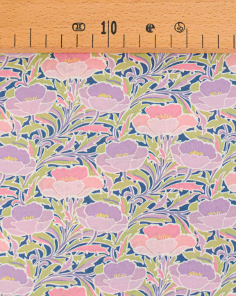 Tissu Liberty Fabrics@ Garden Melody - Poppy Canopy Rose - Mercerine