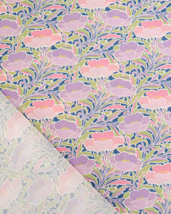 Tissu Liberty Fabrics@ Garden Melody - Poppy Canopy Rose - Mercerine