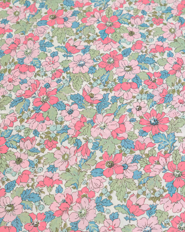 Tissu Liberty Fabrics@ Garden Melody - Dahlia Dream Rose - Mercerine