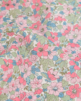 Tissu Liberty Fabrics@ Garden Melody - Dahlia Dream Rose - Mercerine